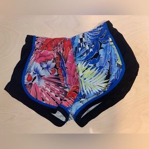 Nike Dry Fit Hawaiian/Tropical Print Running Shorts, Size Large
